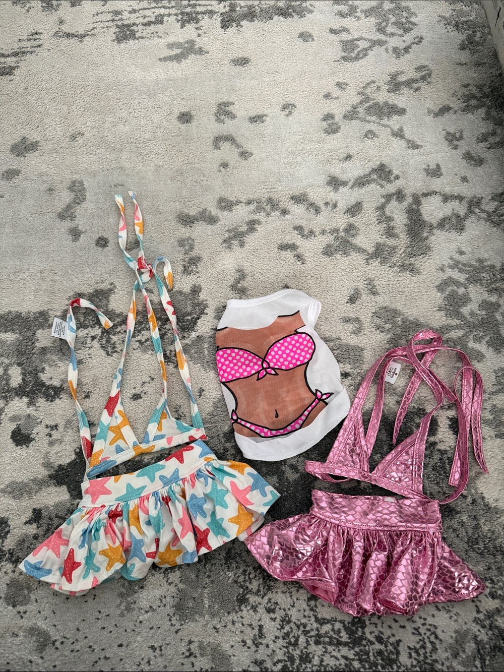 Lots of pet bikini beach clothes swimuit Set
